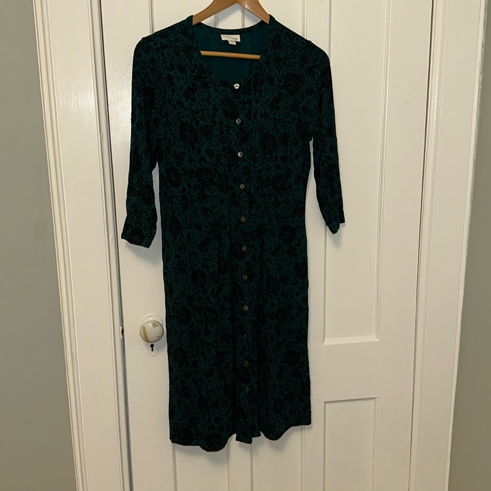 Green and black J. Jill dress, size S